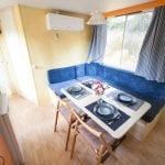 Dining area in Classic mobile home