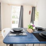 toscana-holiday-village-comfort-accom-3 Dining area in Comfort mobile home