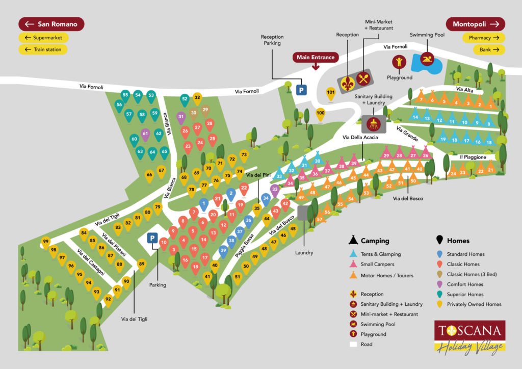 Toscana Site Map